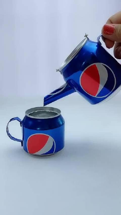 易拉罐手工diy制作,运输车油罐车模型