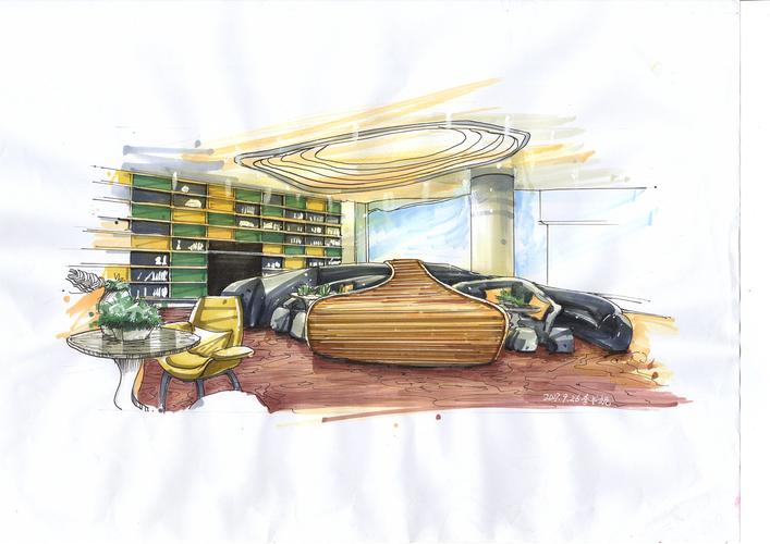 室内设计效果图马克笔手绘|空间|家装设计|李书妮 - 原创作品 - 站酷