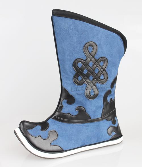 蒙古族皮靴子 男士纯皮纯手工马靴子 少数民族舞蹈服饰蒙古袍配饰