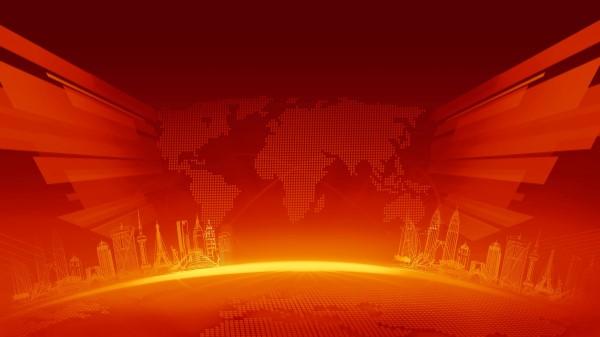 一张红色的适合年终颁奖典礼ppt方案的背景图片