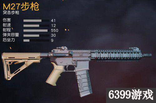 m27可搭配各种瞄准镜,步枪枪口,步枪弹夹,以及握把,射速很快,适合大