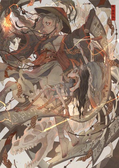 惊艳魔幻的人物设计,日本插画师七原しえ的插画作品