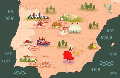 西班牙美食地图