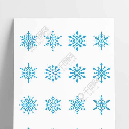 雪花图标冬季冬奥会