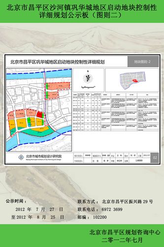 北京市昌平区沙河镇巩华城地区启动地块控制性详细