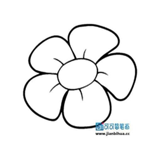 花朵简笔画轮廓图,花简笔画图片大全,一朵花的简单画法儿童简笔画