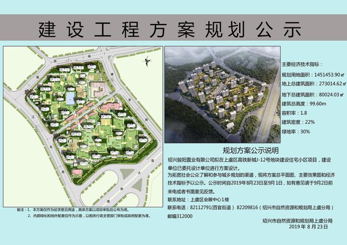 上虞区高铁新城j-12号地块规划公示(附图)