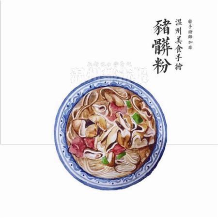 用手绘表现美食 90后妹子画出温州小吃别样味道