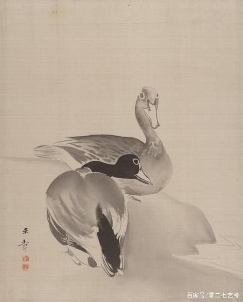 日本浮世绘版画代表作:日本画家川端玉章简介及书画作品赏析