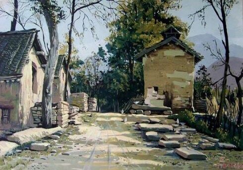 代画定制水粉肖像水彩色彩素描发风景作业图片纯装饰画手绘油画