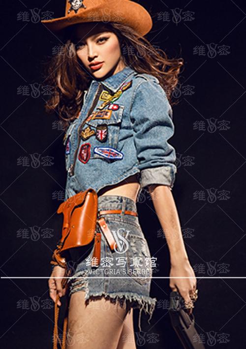 2017新款影楼写真主题服装婚纱摄影西部牛仔室内私房工作室拍照