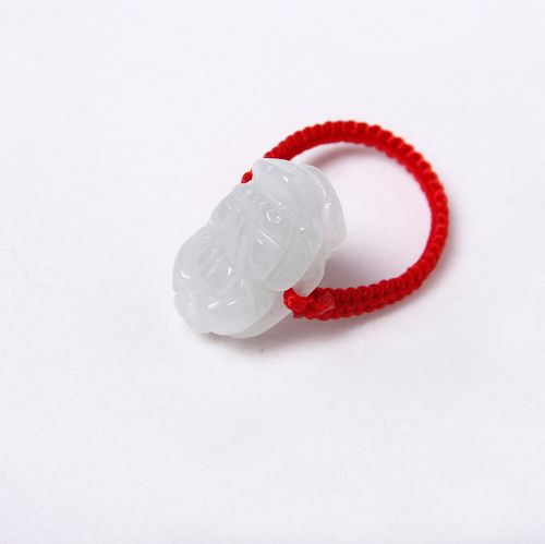 翡翠戒指 天然翡翠貔貅编织戒指 翡翠貔貅戒指情侣男女款 惊爆价