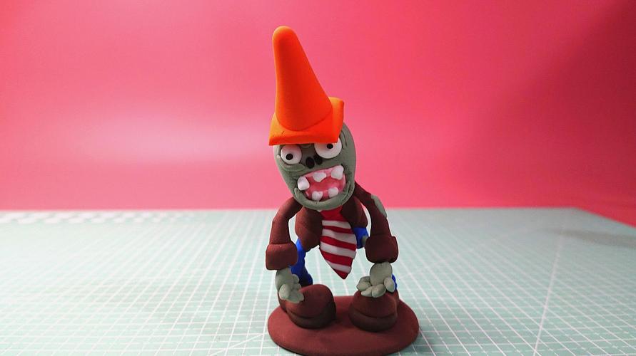 宅家减压小手工,《植物大战僵尸》路障僵尸超轻黏土