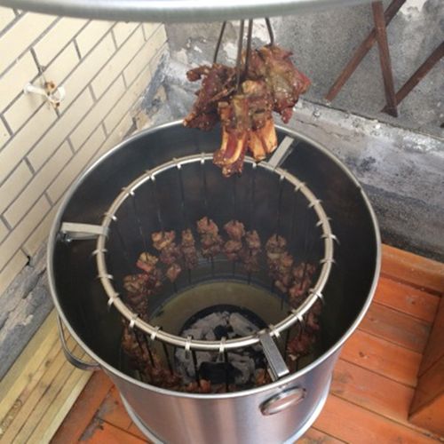 [小旋食品商贸] 不锈钢无烟木炭烧烤炉子烧烤吊炉烤羊腿羊排烤鸭烤鸡