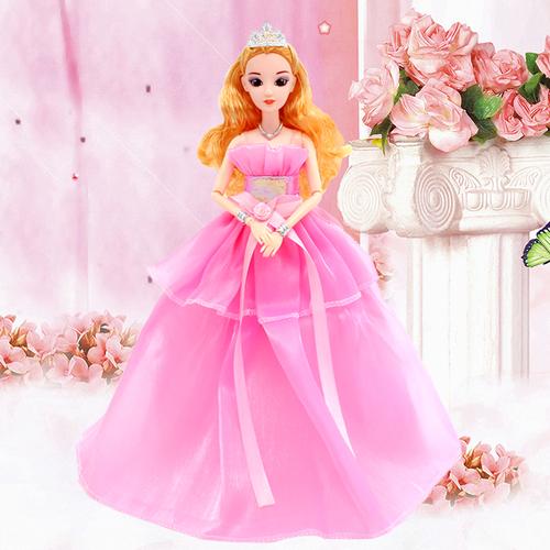 儿童玩具芭比娃娃芭比套装小公主塑料换装12关节单个小女孩真眼可