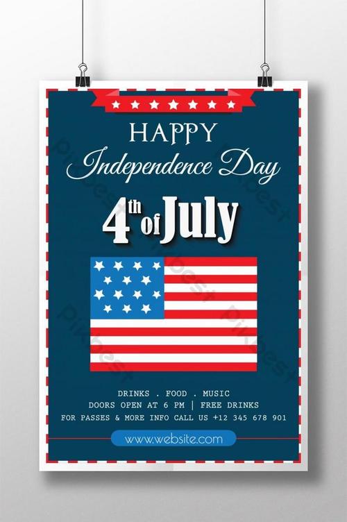 happy independence day 4th of july poster