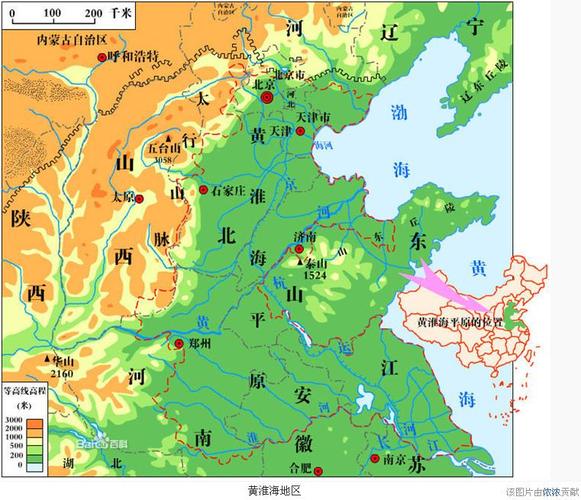 其主体为由黄河,淮河与海河及其支流冲积而成的黄淮海平原(即华北