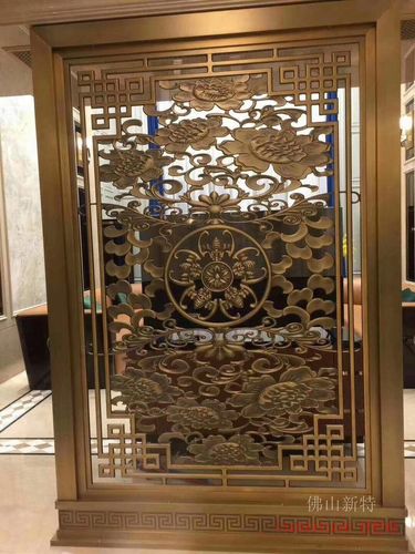别墅入门风水雕刻镂空纯铜屏风加工厂