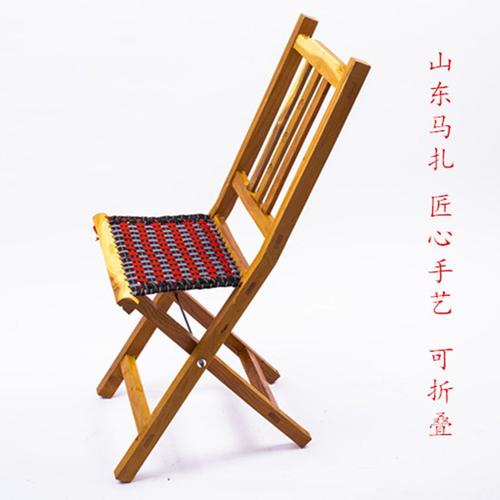 靠背折叠马扎槐木椅子户外野炊实木加高折叠凳