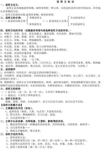 说明文答题方法