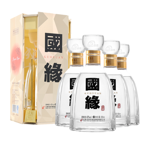 官方授权今世缘国缘四开柔雅型42度白酒500ml4整箱装视频