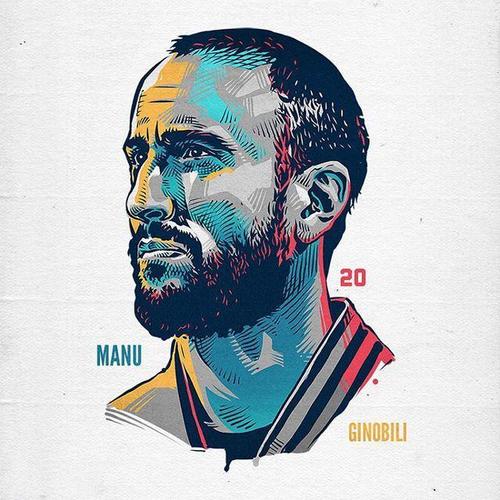 13,马努-吉诺比利的炫酷漫画头像