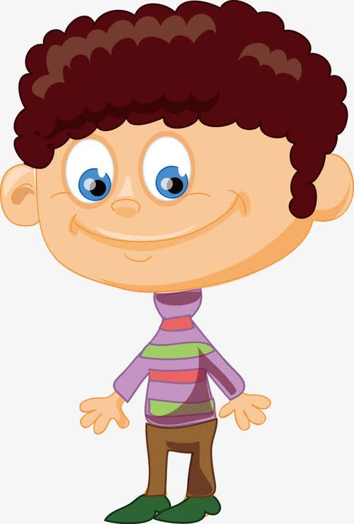 卷发的小男孩矢量