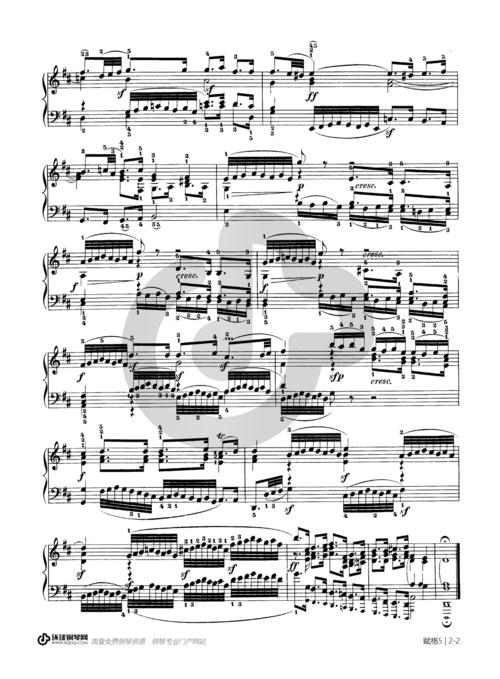 第五首bwv850(选自《十二平均律》下册)钢琴谱-巴赫第五首bwv850(选自