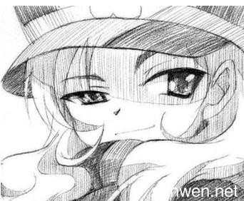 qq头像女生素描画