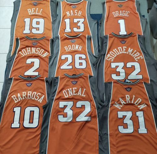 腾讯体育官方旗舰店同款太阳13号纳什斯塔德迈尔经典复古球衣马里昂