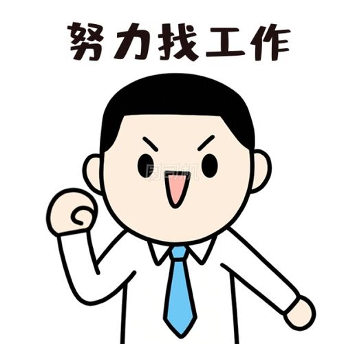 努力找工作招聘面试gif表情包