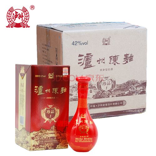 泸州老窖股份出品 浓香型 42度 泸州陈曲珍品1号 500ml*4瓶 箱装