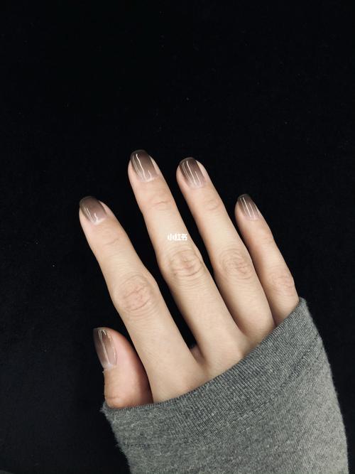 黑透渐变 黑色yyds94_美甲_美甲分享_美妆_美甲