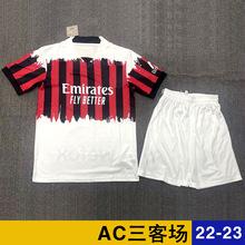 22-23ac米兰第三客场球衣短袖套装11号伊布9号吉鲁22号卡卡足球服