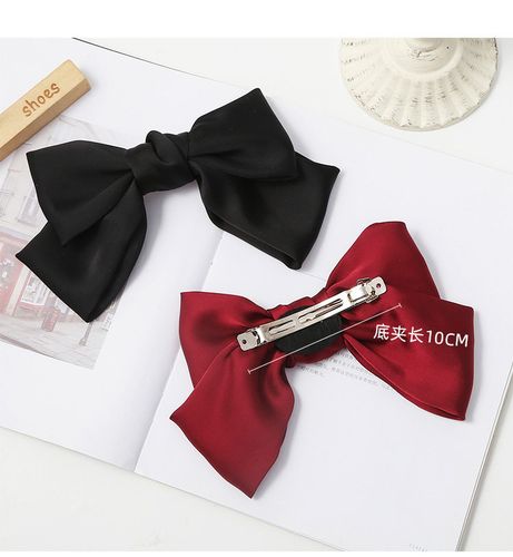 饰品弹簧蝴蝶结头饰发夹发饰头绳缎面