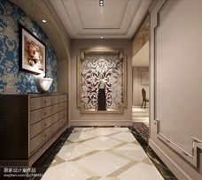 汇景天下简欧别墅玄关背景墙装修效果图