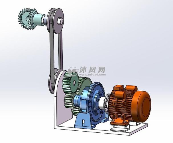 板栗开口翻炒一体机三维模型