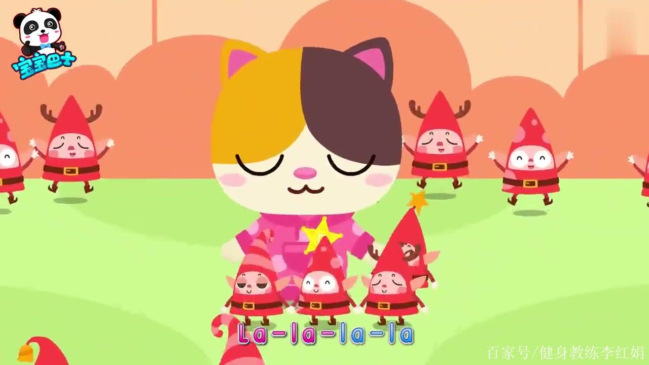 动漫图片:猫咪与圣诞精灵,圣诞精灵做圣诞礼物,提升孩子想象力