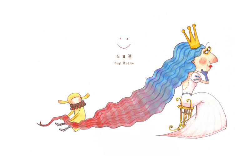 白日梦(daydream) 手绘卡通宽屏壁纸
