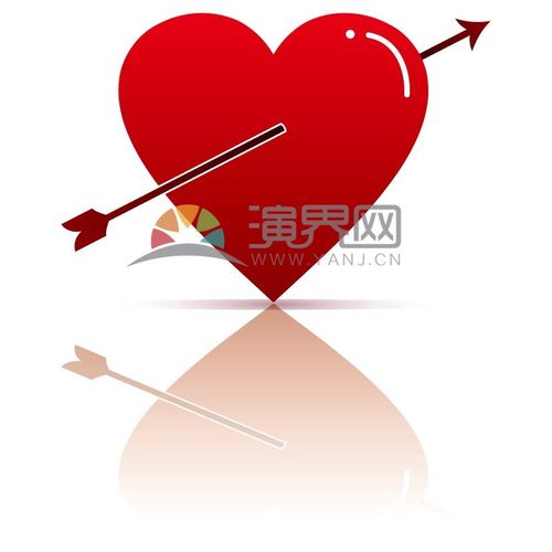 爱情丘比特射击击中心脏表白情人节