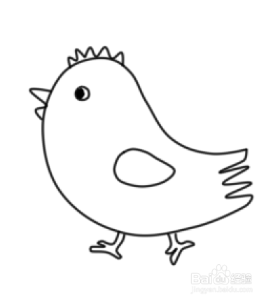 小鸡简笔画怎么画