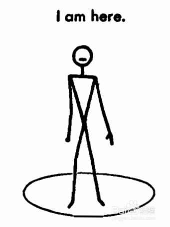 3 我在这里:i am here.画地为牢的表现应该让学生一目了然.