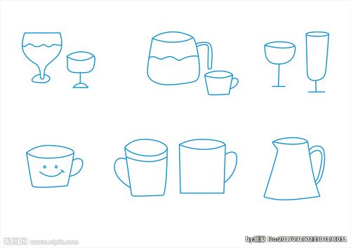 杯子简笔画图片