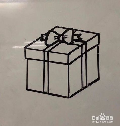 礼物盒的简笔画;怎么画圣诞礼物盒