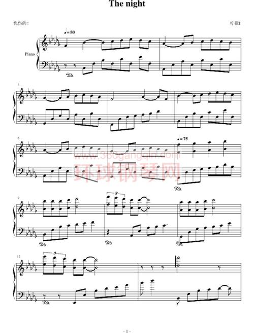 the night钢琴谱-环球钢琴网