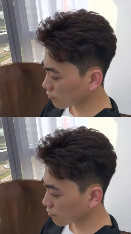 男士纹理侧背发型 昆明男士烫发 韩式背头_发型_背头