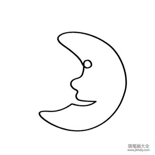 卡通简笔画图片 月亮简笔画