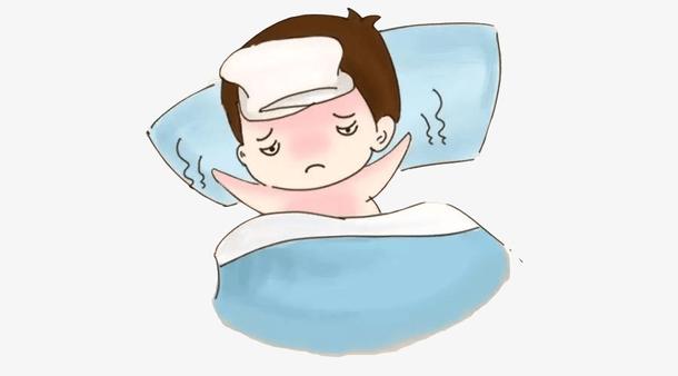 小孩感冒生病医院吃药发烧流鼻涕