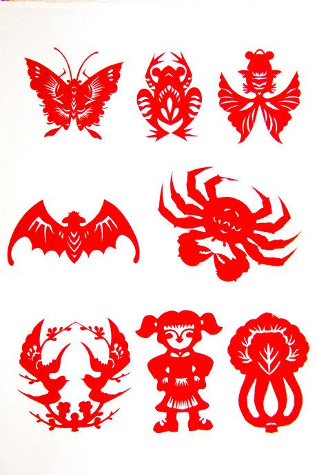 [转载]陈耀教你学剪纸(7) 对称剪纸旳练习图案