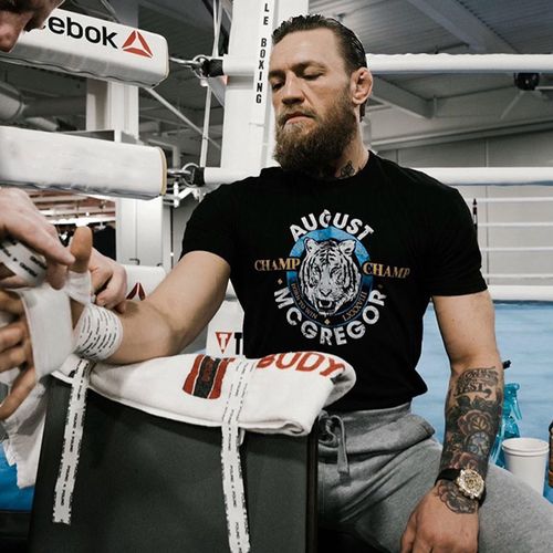 嘴炮康纳麦格雷戈同款ufc短袖恤男老虎图案格斗t恤